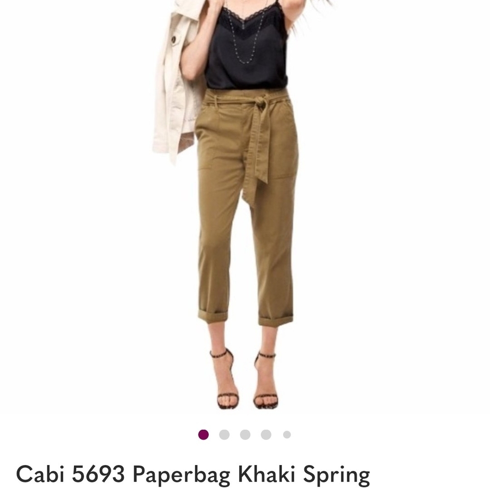 Cabi Khaki Paperbag Pants